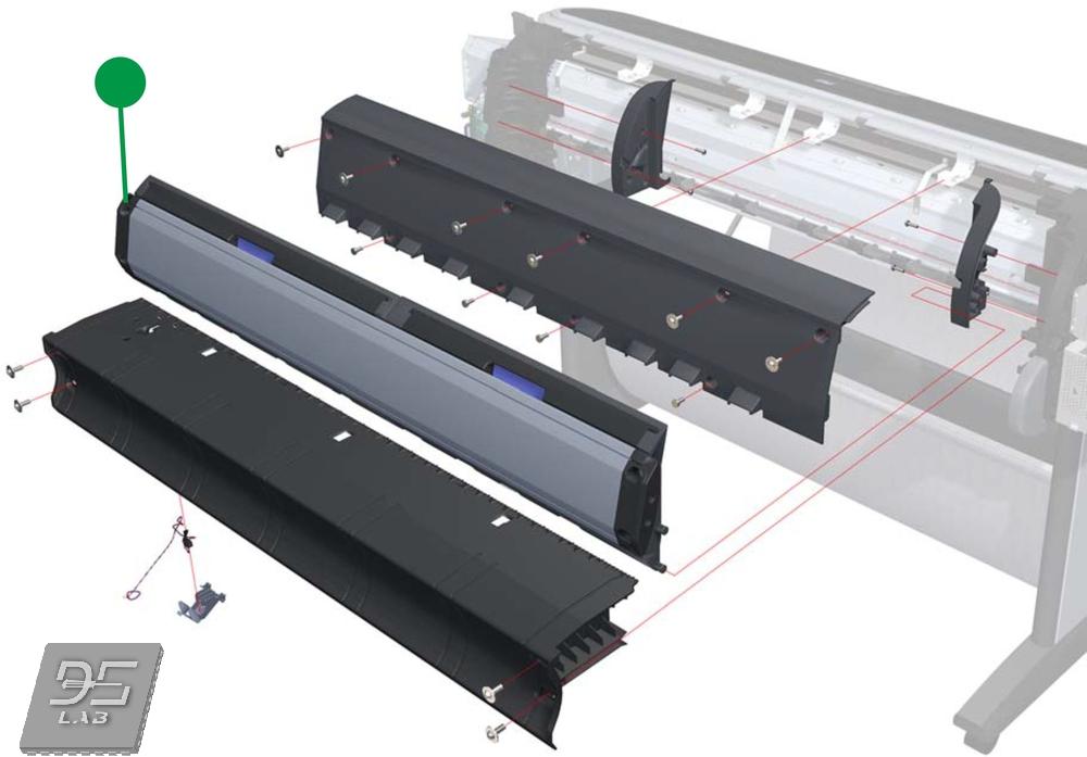 HP Rear tray assembly, (Q5669-60659)