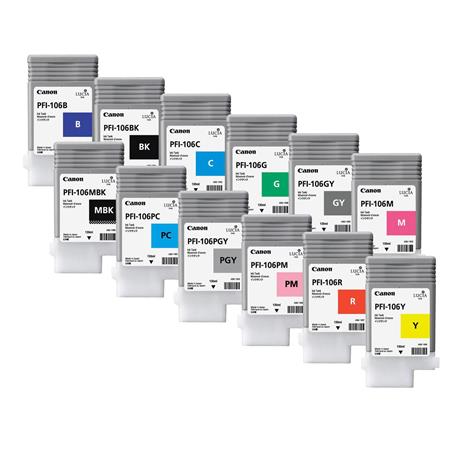 OEM Canon PFI-106 set of 12 Ink Cartridge
