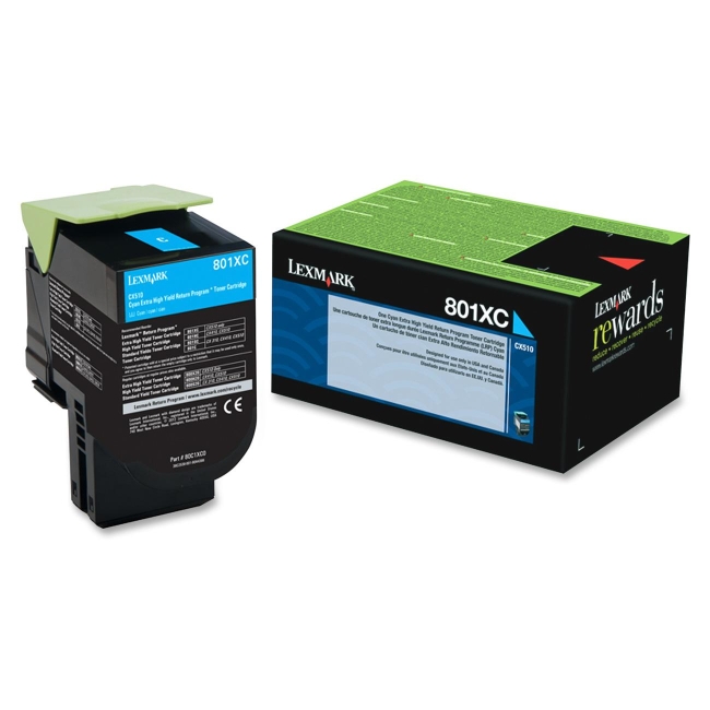 OEM Lexmark 801XC Toner Cartridge - Cyan