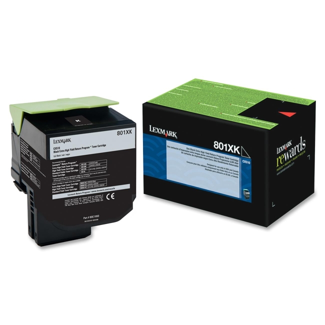OEM Lexmark 801XK Toner Cartridge - Black
