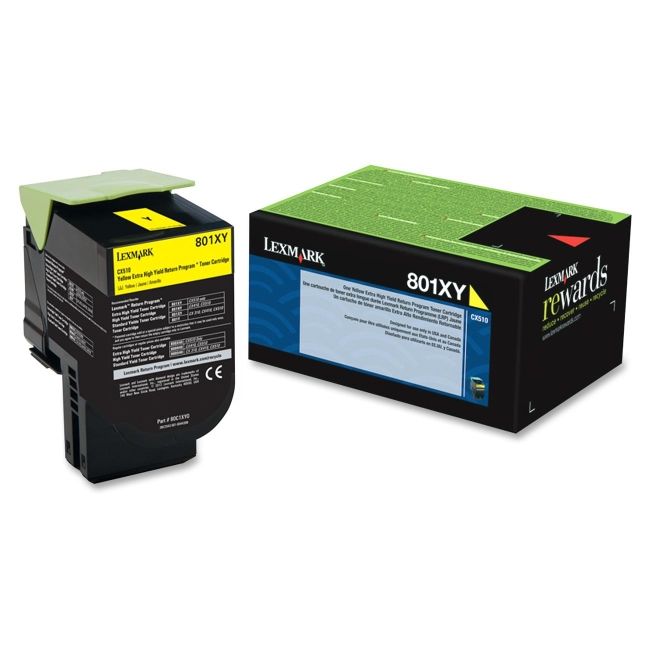 OEM Lexmark 801XY Toner Cartridge - Yellow